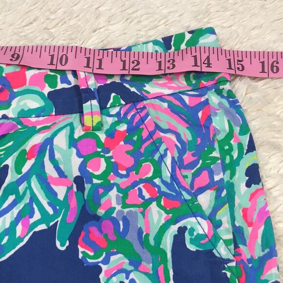 Lilly Pulitzer The Jayne Short Bright Indigo Exotic Escapade Preppy - Picture 8 of 11